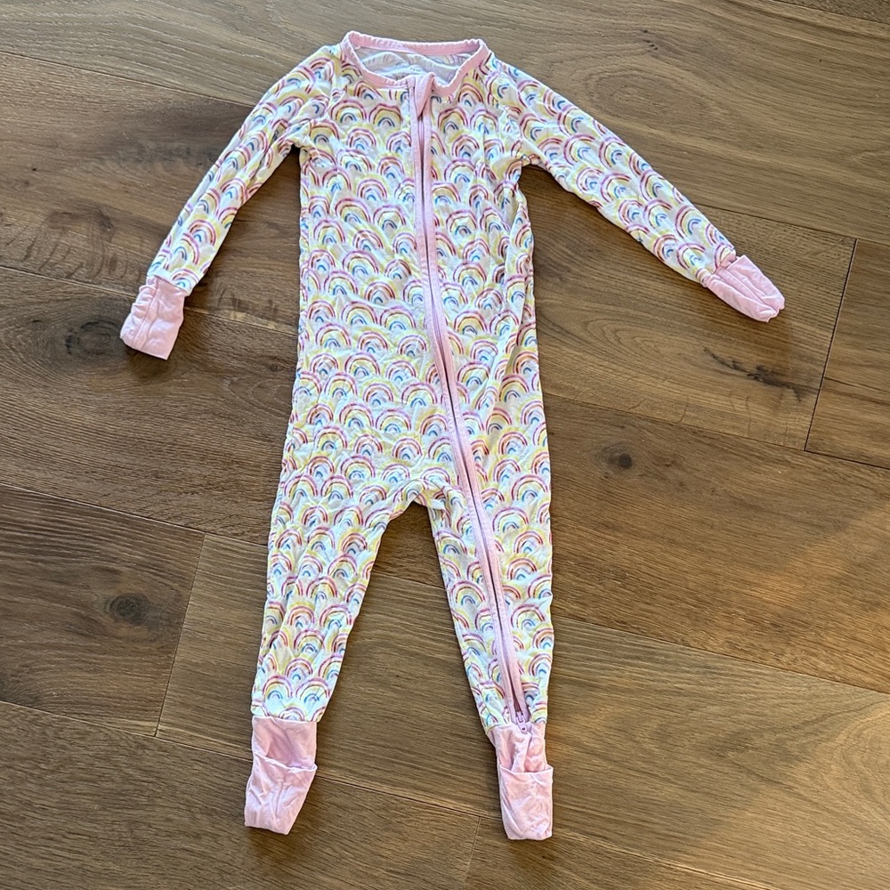 Little Sleepies pastel Rainbow Kids zippie